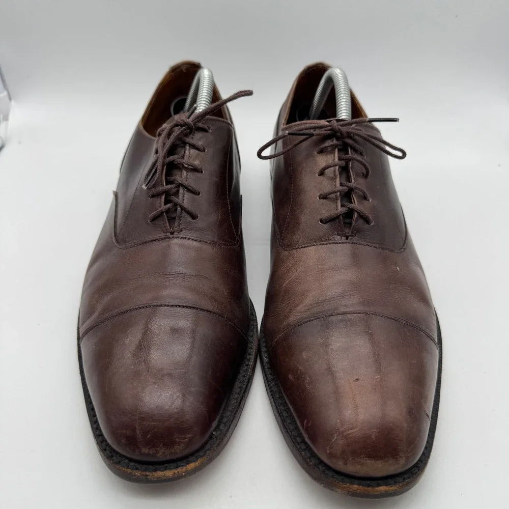 Royal Tweed Cheaney of England Mens Brown Leather‎ Oxford Dress Shoes